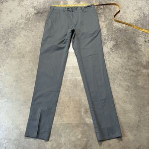 PT01 Torino Pants Mens Size 48 32x36 Gray Chino Slim Fit‎ Straight Silk Blend